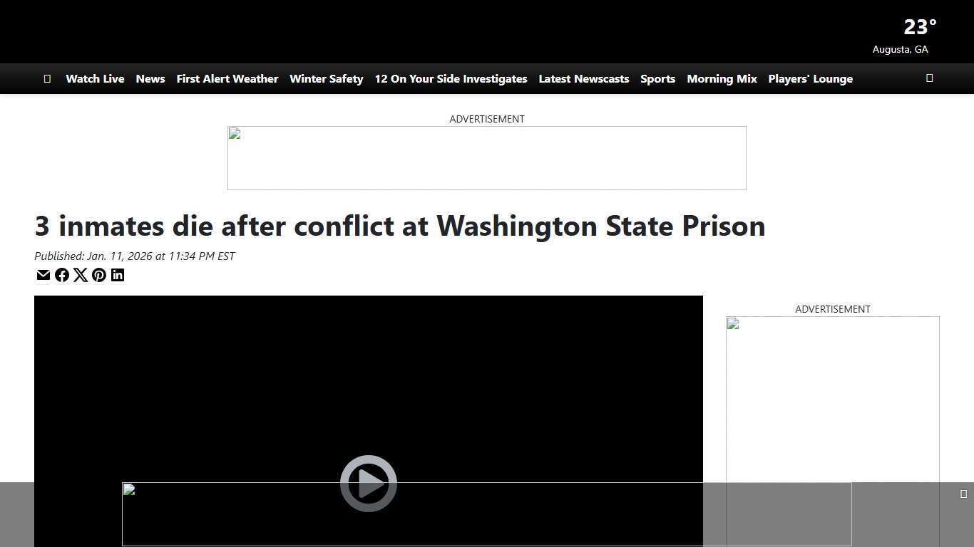 3 inmates die after clash at Washington State Prison